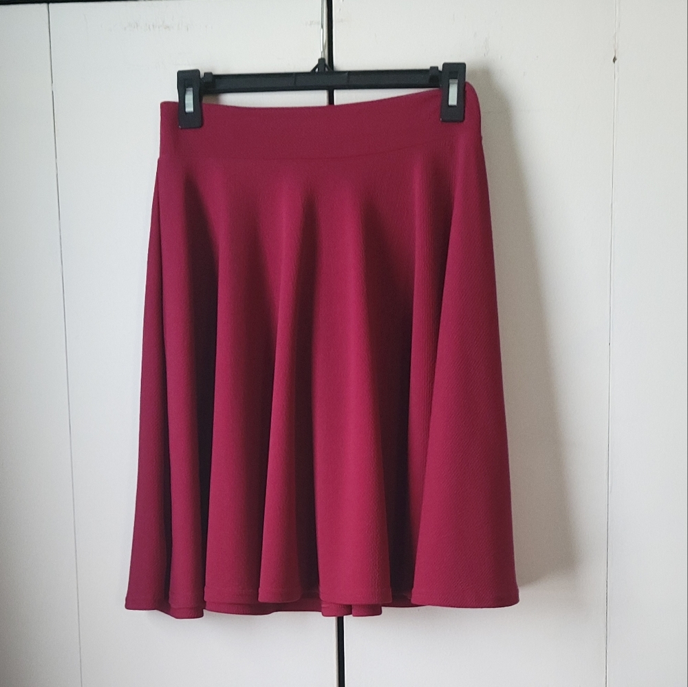Urban Coco Wine Red Skater Skirt